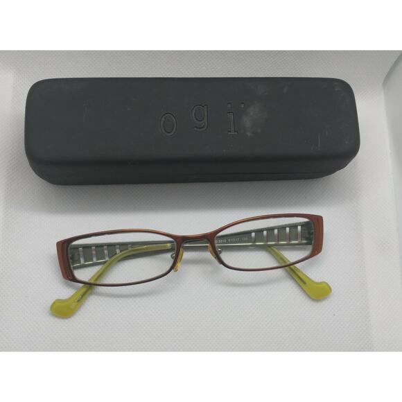 Titanium OGI 5210 Slim Orange Copper & Lime Glasses Frames 51 17 135 - Picture 1 of 10